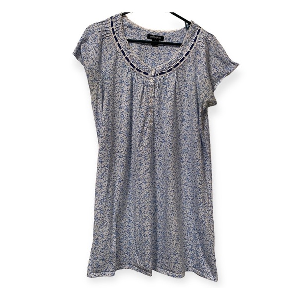 Earth Angels  Women’s‎ SleepWear NightGown Size Large Blue Pull Over - Picture 1 of 11